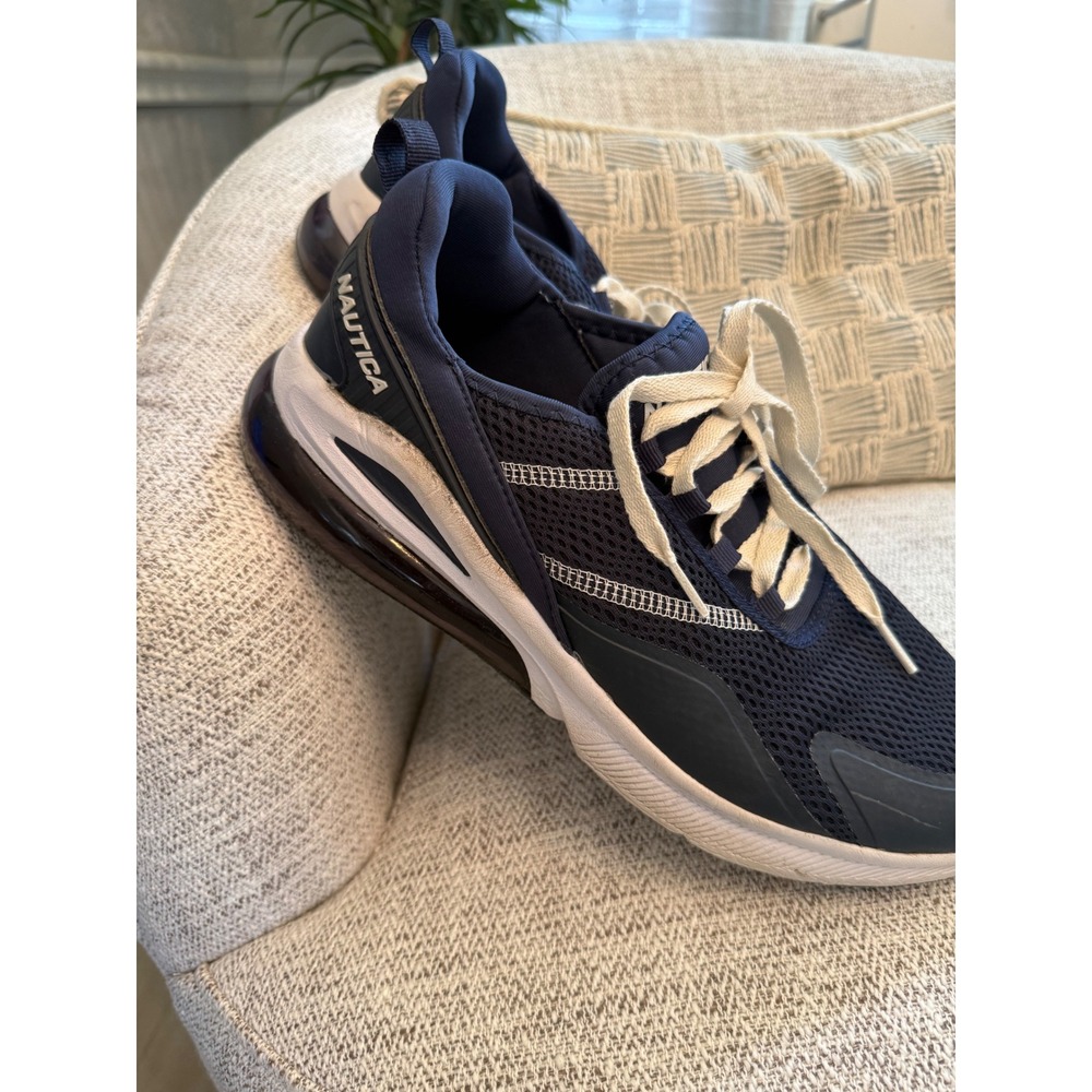 Nautica Latigo Mens Navy Blue Mesh Athletic Running Sneakers Shoes Size 12 FMSD‎